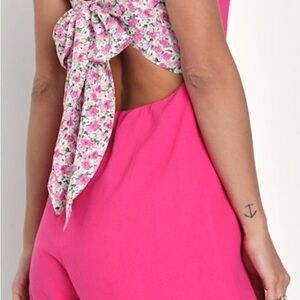Lulu's Vibrant Pink Mini Romper